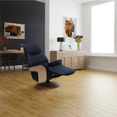 Olaf Leather Look Swivel Recliner Chair - Pendle Village Furniture